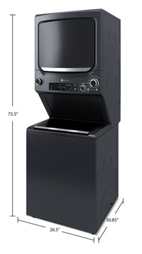GE Unitized Spacemaker Washer and Electric Dryer Combination - GUD57EEMTDG