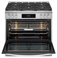 Frigidaire Gallery 36" 4.6 Cu. Ft. Six-Burner Gas Range with Air Fry - Stainless Steel - GCFG3661AF | Cuisinière à gaz Frigidaire Gallery de 36 po et de 4,6 pi3 à six brûleurs avec friture à air - acier inoxydable - GCFG3661AF | GCFG3661