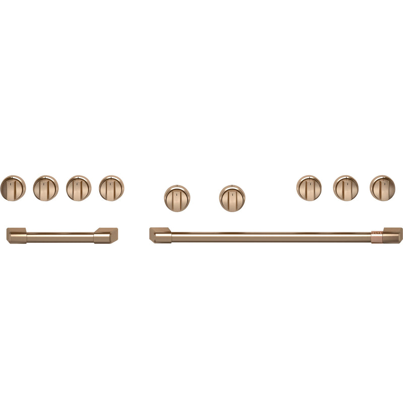 Café 48" Brushed Bronze Handle and Knob Kit for Pro Range and Rangetop - CXPR8HKPTBZ|Trousse de poignées et de boutons Café bronze brossé de 48 po pour cuisinière et surface de cuisson professionnelles - CXPR8HKPTBZ