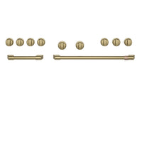 Café 48" Brushed Brass Handle and Knob Kit for Pro Range and Rangetop - CXPR8HKPTCG|Trousse de poignées et de boutons Café laiton brossé de 48 po pour cuisinière et surface de cuisson professionnelles - CXPR8HKPTCG