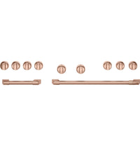 Café 48" Brushed Copper Handle and Knob Kit for Pro Range and Rangetop - CXPR8HKPTCU|Trousse de poignées et de boutons Café cuivre brossé de 48 po pour cuisinière et surface de cuisson professionnelles - CXPR8HKPTCU