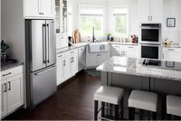 Maytag 30" 19.6 Cu. Ft. French-Door Refrigerator - Fingerprint Resistant Stainless Steel - MFB2055FR… | Réfrigérateur Maytag de 19,6 pi³ et de 30 po à portes françaises - acier inoxydable résistant aux tr…