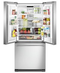 Maytag 30" 19.6 Cu. Ft. French-Door Refrigerator - Fingerprint Resistant Stainless Steel - MFB2055FR… | Réfrigérateur Maytag de 19,6 pi³ et de 30 po à portes françaises - acier inoxydable résistant aux tr…