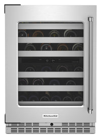 KitchenAid 5 Cu. Ft. 46-Bottle Wine Cellar with Left-Swing Door - KUWL314KSS 