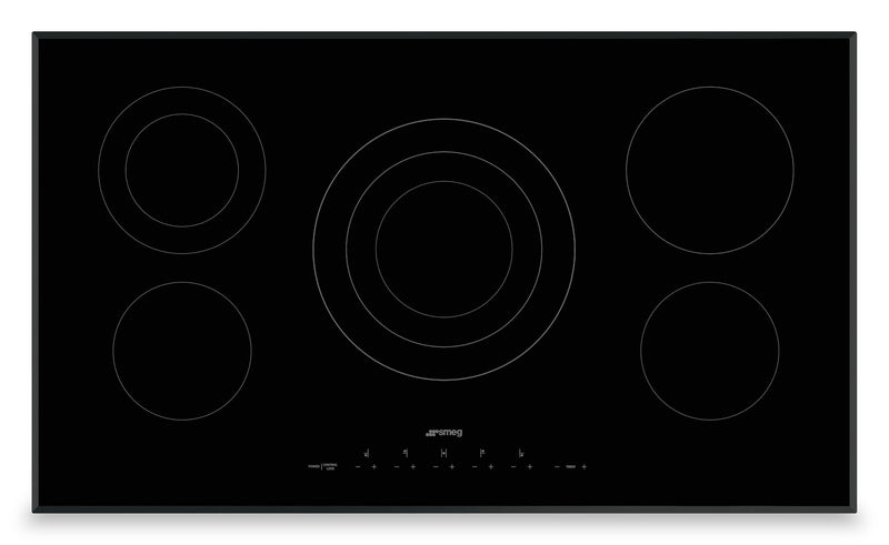 Smeg 36" Electric Cooktop - SEU365ETB|Surface de cuisson électrique Smeg de 36 po - SEU365ETB