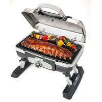 Cuisinart Petite Gourmet Portable Tabletop Gas Grill - Silver - CGG-180TS-C | Barbecue de table à gaz portatif Petit gourmet de Cuisinart - argenté - CGG-180TS-C | CGG180TS