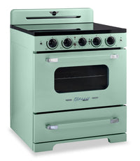 Classic Retro by Unique 30" 3.9 Cu. Ft. Induction Range - Summer Mint Green - UNQ-30CR IC LG | Cuisinière à induction Classic Rétro par Unique de 30 po et de 3,9 pi3 - vert menthe estival - UNQ-30CR IC LG | UNQ30ICG