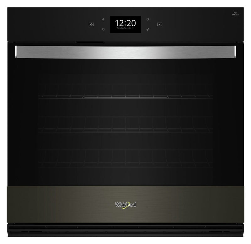 Whirlpool 30" 4.3 Cu. Ft. Electric Single Wall Oven with True Convection - Black Stainless Steel wit… | Four mural simple électrique Whirlpool de 4,3 pi³ et de 30 po avec convection véritable - acier inox…