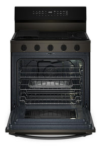Whirlpool 5 Cu. Ft. Smart Gas Range with Air Fry and Self-Clean - Black Stainless Steel - WFGS7530RV | Cuisinière intelligente à gaz Whirlpool de 5 pi³ avec friture à air et autonettoyage - acier inoxydable noir - WFGS7530RV | WFGS75RV