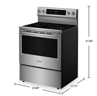 Maytag 5.3 Cu. Ft. Smart Electric Range with Air Fry and Indoor Grill - Stainless Steel - YMFES8030RZ | Cuisinière intelligente électrique Maytag de 5,3 pi³ avec friture à air et gril pour l’intérieur - acier inoxydable - YMFES8030RZ | YMFES8RZ