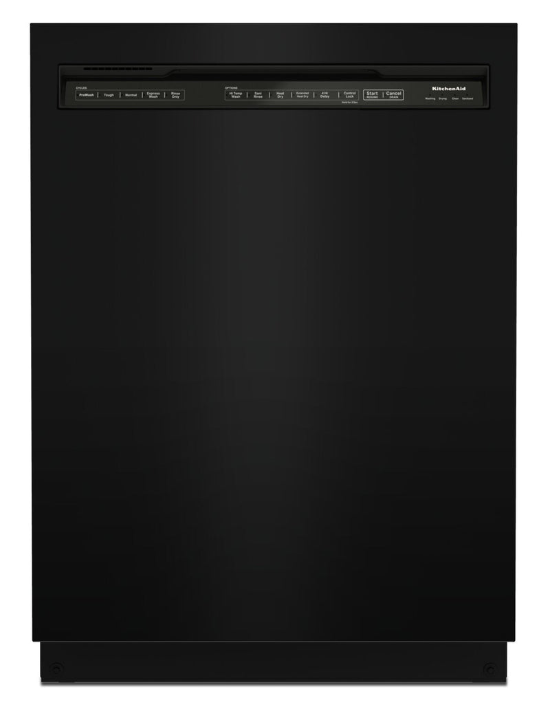 KitchenAid 47 dB Front-Control Dishwasher with ProWash™ Cycle - KDFE104KBL 
