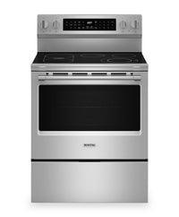 Maytag 5.3 Cu. Ft. Smart Electric Range with Air Fry and Indoor Grill - Stainless Steel - YMFES8030RZ | Cuisinière intelligente électrique Maytag de 5,3 pi³ avec friture à air et gril pour l’intérieur - acier inoxydable - YMFES8030RZ | YMFES8RZ