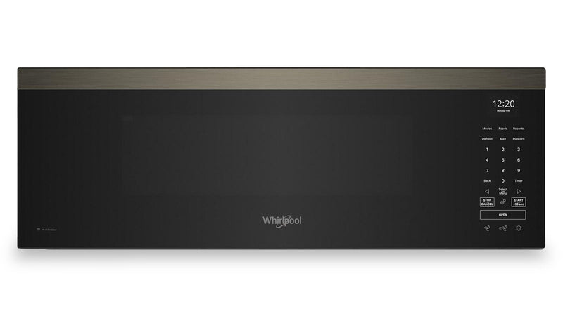 Whirlpool 1.1 Cu. Ft. Smart Low-Profile Over-the-Range Microwave - Black Stainless Steel - YWMML5530RV | Four à micro-ondes à hotte intégrée intelligent à profil bas Whirlpool de 1,1 pi3 - acier inoxydable noir - YWMML5530RV | YWMML5RV