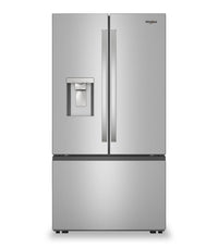 Whirlpool 36" 30 Cu. Ft. French-Door Refrigerator with Ice and Water - Stainless Steel - WRFF3536SZ | Réfrigérateur Whirlpool de 36 po et de 30 pi3 à portes françaises avec eau et glaçons - acier inoxydable - WRFF3536SZ | WRFF353Z