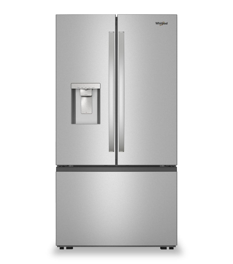 Whirlpool 36" 30 Cu. Ft. French-Door Refrigerator with Ice and Water - Stainless Steel - WRFF3536SZ | Réfrigérateur Whirlpool de 36 po et de 30 pi3 à portes françaises avec eau et glaçons - acier inoxydable - WRFF3536SZ | WRFF353Z
