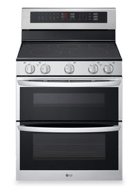 LG 7.3 Cu. Ft. Smart Double Oven Electric Range with ProBake Convection® - Stainless Steel - LDEL7324SE | Cuisinière intelligente électrique LG à four double de 7,3 pi3 avec convection ProBake ConvectionMD - acier inoxydable - LDEL7324SE | LDEL7324