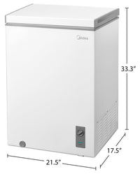 Midea 3.5 Cu. Ft. Convertible Chest Refrigerator-Freezer - MRC04M4CWW | Congélateur coffre convertible en réfrigérateur Midea de 3,5 pi3 - MRC04M4CWW | MRC04MWW