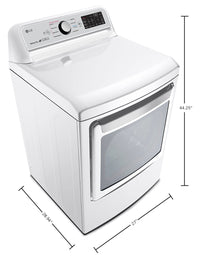 LG 7.3 Cu. Ft. Electric Dryer with TurboSteam - DLEX7250W|Sécheuse électrique intelligente 7,3 pi³ LG avec TurboSteam - DLEX7250W|DLEX7250