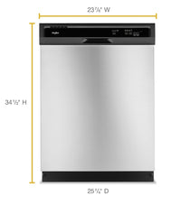 Whirlpool Heavy-Duty Tall-Tub Built-In Dishwasher - WDF330PAHS|Lave-vaisselle encastré robuste Whirlpool à cuve haute - WDF330PAHS|WDF330HS