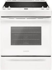 Amana 4.8 Cu. Ft. Electric Slide-In Range with Front Console – YAES6603SFW|Cuisinière électrique à commandes frontales Amana – YAES6603SFW|YAES660W