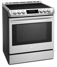 LG 6.3 Cu. Ft. Induction Front-Control Freestanding Range with ProBake Convection and EasyClean – LSE4616ST|Cuisinière à induction encastrée LG de 6,3 pi3 avec avec système ProBake ConvectionMC – LSE4616ST|LSE4616S