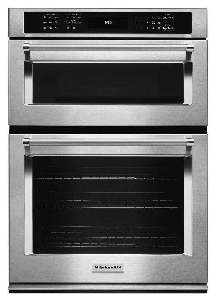 KitchenAid 30" Combination Wall Oven with Even-Heat™ True Convection - KOCE500ESS|Four mural combiné KitchenAid de 30 po à convection véritable Even-Heat(MC) - KOCE500ESS|KOCE500S