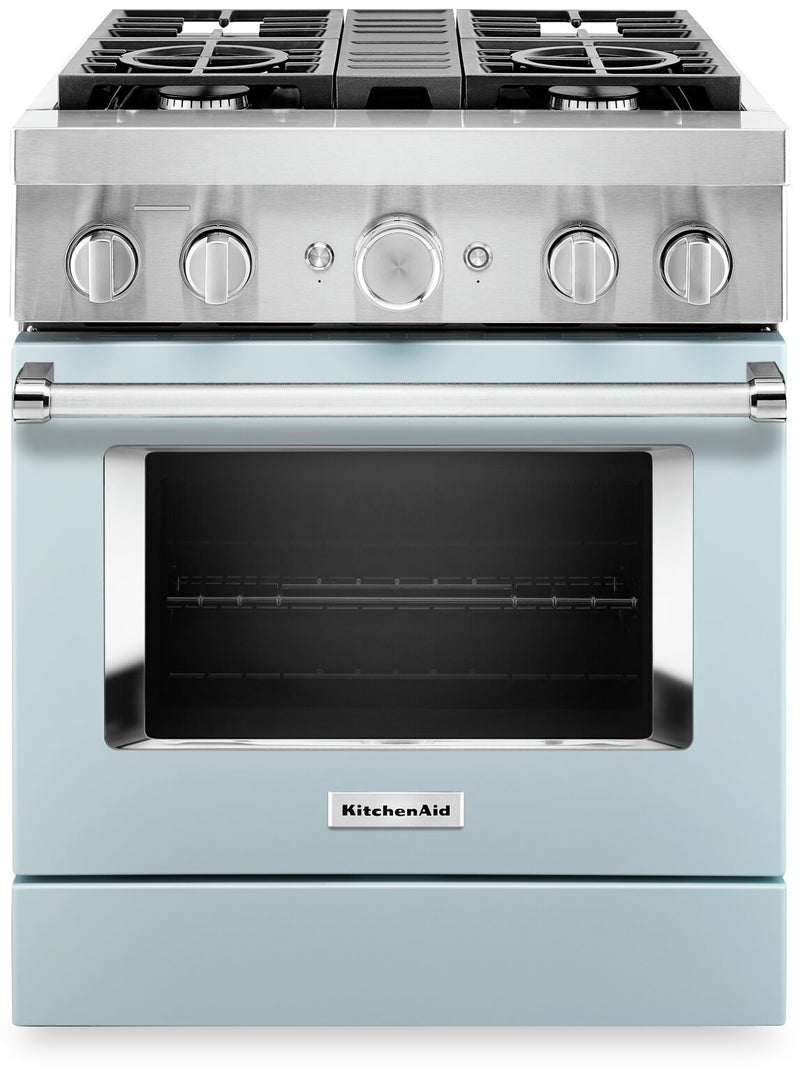 KitchenAid 30" Smart Commercial-Style Dual Fuel Range - KFDC500JMB|Cuisinière hybride intelligente KitchenAid de 30 po de style commercial - KFDC500JMB|KFDC500B