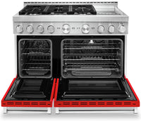 KitchenAid 48" Smart Commercial-Style Dual Fuel Range with Griddle - KFDC558JPA|Cuisinière hybride intelligente KitchenAid 48 po de style commercial, plaque chauffante - KFDC558JPA|KFDC558A