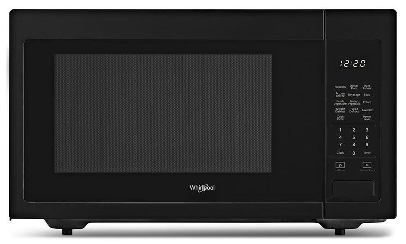 Whirlpool 1.6 cu ft, 21.75 in. Countertop Microwave, 1100 Watts - YWMC30516HB|Four micro-ondes de comptoir Whirlpool , 1100 watts, 1,6 pi3,  21,75 po - YWMC30516HB|YWMC306B