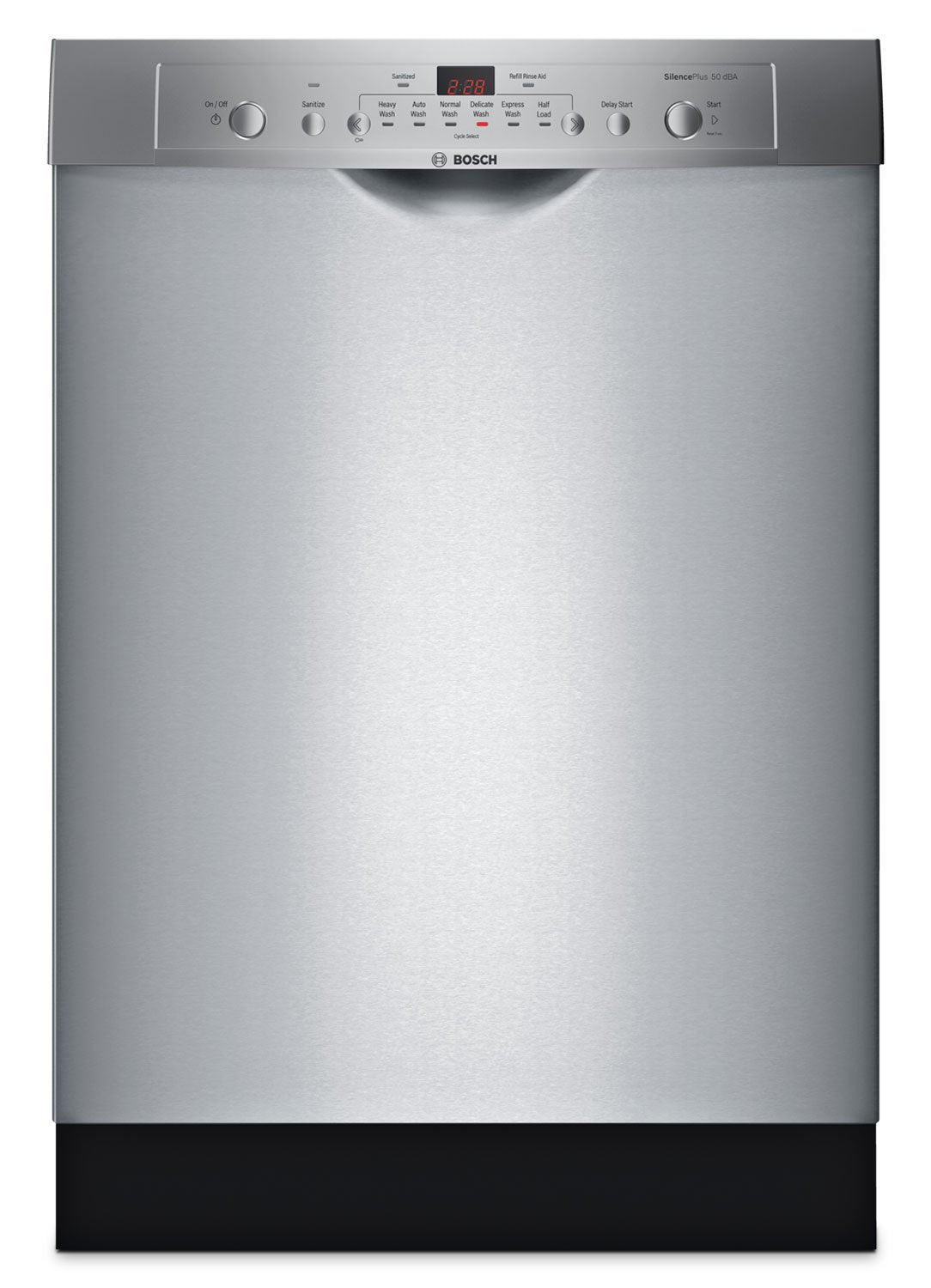 Bosch Ascenta® Series Recessed Handle Dishwasher Stainless Steel