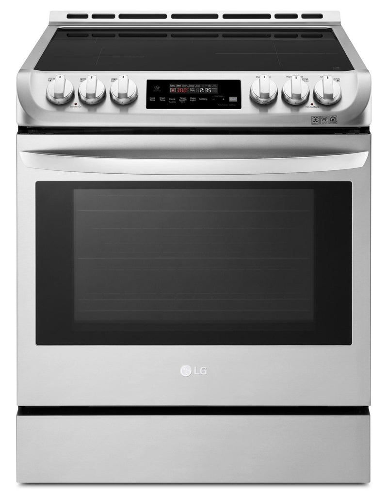 LG 6.3 Cu. Ft. Induction Front-Control Freestanding Range with ProBake Convection and EasyClean – LSE4616ST|Cuisinière à induction encastrée LG de 6,3 pi3 avec avec système ProBake ConvectionMC – LSE4616ST|LSE4616S