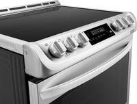 LG 6.3 Cu. Ft. Induction Front-Control Freestanding Range with ProBake Convection and EasyClean – LSE4616ST|Cuisinière à induction encastrée LG de 6,3 pi3 avec avec système ProBake ConvectionMC – LSE4616ST|LSE4616S