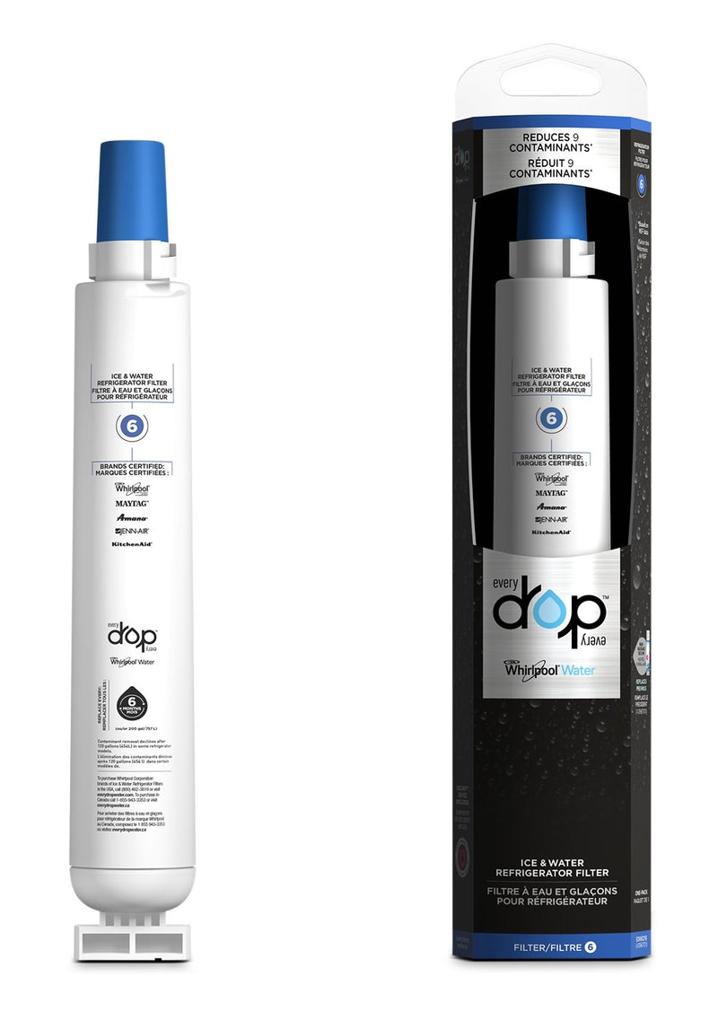 Whirlpool Everydrop™ Ice & Water Refrigerator Filter 6|Filtre à eau et à glaçons Whirlpool EveryDropMC no 6 pour réfrigérateur|EDR6D1BF