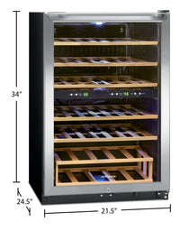 Frigidaire 4.4 Cu. Ft. Two-Zone Wine Cooler - FFWC3822QS | Refroidisseur à vin Frigidaire de 4,4 pi3 à 2 zones – FFWC3822QS | FFWC382S
