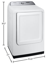 Samsung 7.4 Cu. Ft. Electric Dryer with Sensor Dry - DVE50T5205W/AC | Sécheuse électrique Samsung de 7,4 pi³ avec séchage par capteur - DVE50T5205W/AC | DVE50T52