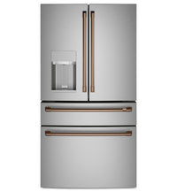 Café 4-Piece Brushed Copper Handle Kit for French-Door Refrigerator - CXQB4H4PNCU | Trousse de poignées Café 4 pièces cuivre brossé pour réfrigérateur à portes françaises - CXQB4H4PNCU | CXQB4HCU