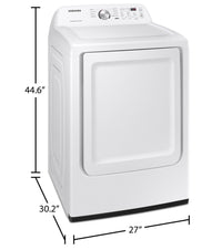 Samsung 7.2 Cu. Ft. Electric Dryer with Sensor Dry - DVE45T3200W/AC | Sécheuse électrique Samsung de 7,2 pi³ avec séchage par capteur - DVE45T3200W/AC | DVE45T32