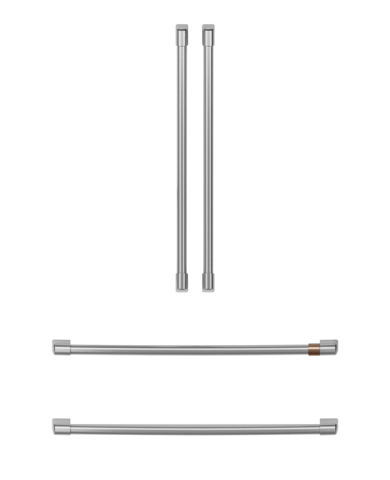 Café 4-Piece Brushed Stainless Handle Kit for French-Door Refrigerator - CXQB4H4PNSS | Trousse de poignées Café 4 pièces acier brossé pour réfrigérateur à portes françaises - CXQB4H4PNSS | CXQB4HSS