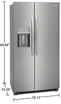 Frigidaire 25.6 Cu. Ft. Side-by-Side Refrigerator - GRSS2652AF | Réfrigérateur Frigidaire de 25,6 pi³ à compartiments juxtaposés - GRSS2652AF | GRSS265F