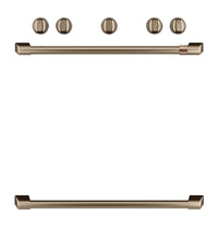 Café Knob and Handle Kit for Freestanding Range in Brushed Bronze - CXFSGHKPMBZ | Trousse de poignées et boutons Café bronze brossé pour cuisinière amovible - CXFSGHKPMBZ | CXFSGHBZ