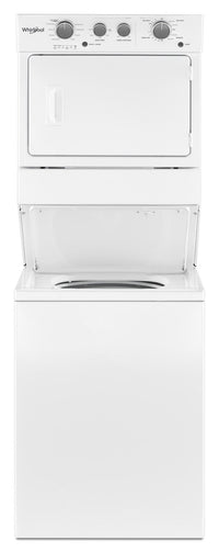 Whirlpool 4.0 cu.ft Gas Stacked Laundry Center 9 Wash cycles and AutoDry™ - WGT4027HW|Whirlpool Centre de lavage superposé au gaz de 4,0 pi³ avec lave-vaisselle|WGT4027H