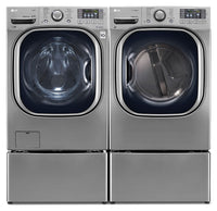 LG Laundry Pedestal - Graphite Steel|Piédestal de buanderie LG de 15 po avec tiroir de rangement - graphite acier|WDP4V